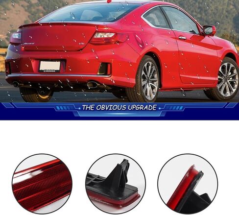 For 2013 2014 2015 Honda Accord Coupe LED Rear Bumper Reflector Tail Brake Light housings Red Lens 33505T3LA02 / 33505-T3L-A02 in Kuwait