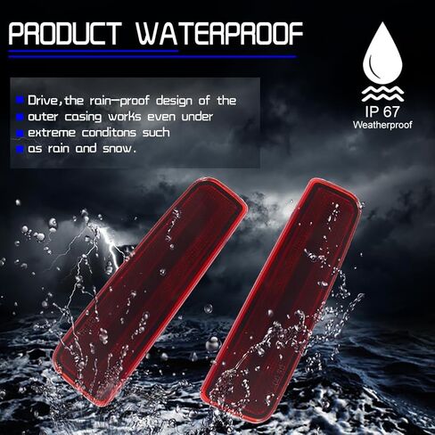 For 2013 2014 2015 Honda Accord Coupe LED Rear Bumper Reflector Tail Brake Light housings Red Lens 33505T3LA02 / 33505-T3L-A02 in Kuwait