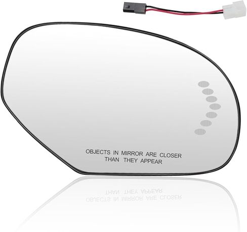 Passenger Right Side Heated Exterior Mirror Glass Replacement Compatible with 2007-2014 Chevy Silverado Suburban Tahoe Avalanche GMC Sierra Yukon Cadillac Escalade (Passenger Right) in Saudi Arabia