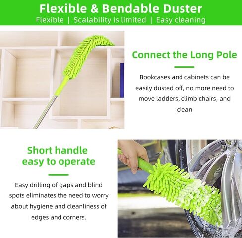 62" Car Wash Brush with Long Handle Chenille Microfiber Car Wash Mop Mitt Wheel Brush Car Cleaning Kit Windshield Window Squeegee Car Duster Microfiber Towel Gloves Drill Brush for Cars RV Truck Boat in Saudi Arabia