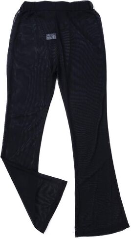 Womens See Through Sheer Mesh Chiffon Beach Pants Wide Leg High Waist Flared Bikini Bottom Cover-Ups in Saudi Arabia