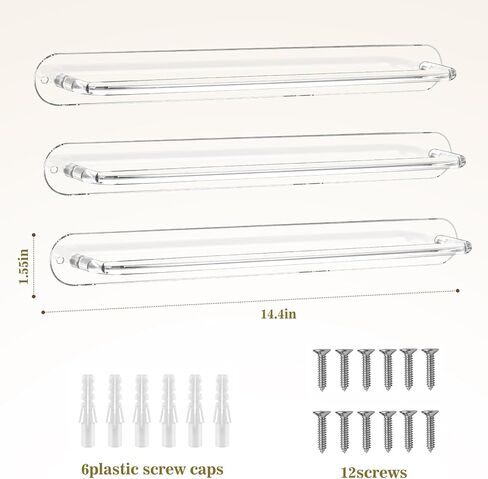 SNOWSTAR Acrylic Claw Clip Organizer, 3PCS Wall Holder and Storage, Hair Clip Display Clear Stand for Women and Girls in Kuwait