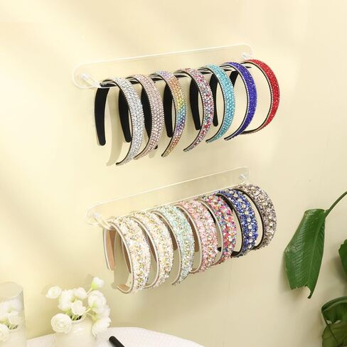 SNOWSTAR Acrylic Claw Clip Organizer, 3PCS Wall Holder and Storage, Hair Clip Display Clear Stand for Women and Girls in Kuwait