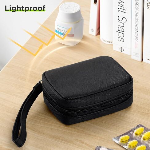Zannaki Cute Pill Organizer for Purse with Two Removable 7-Day Pill Box, Travel PU Leather Pill Case, Portable Weekly Pill Container with Storage Bag to Hold Vitamins, Fish Oils, Supplements (Pink) in Saudi Arabia
