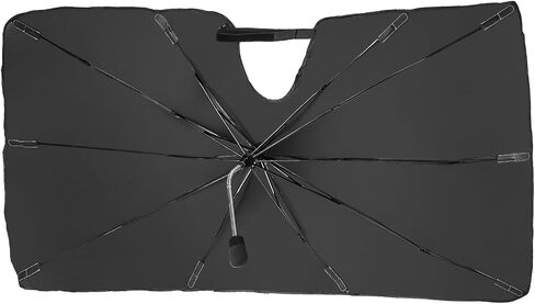 joytutus windshield sunshade smbrella for Dodge RAM 2010-2025 ، غطاء حماية أشعة الشمس الداخلية للسيارات ، طلاء كتلة UV الفضي من التيتانيوم ، حماية عزل حرارة النافذة الأمامية in Kuwait