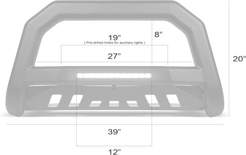 Armordillo MS Series Studded Aluminum Mesh Bull Bar Compatible with 2016-2024 Nissan Titan XD/2012-2021 NV1500 NV2500 NV3500|8723708|Matte Black|Front Bumper Guard|Bull Guard in Kuwait
