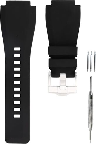 شريط مراقبة المطاط متوافق مع Bell & Ross B & R BR-01 BR01 BR-03 BR03 BR0392/BR-03-92/BR03-92 استبدال حزام السيليكون الغواص للرجال والنساء Wathband in Kuwait