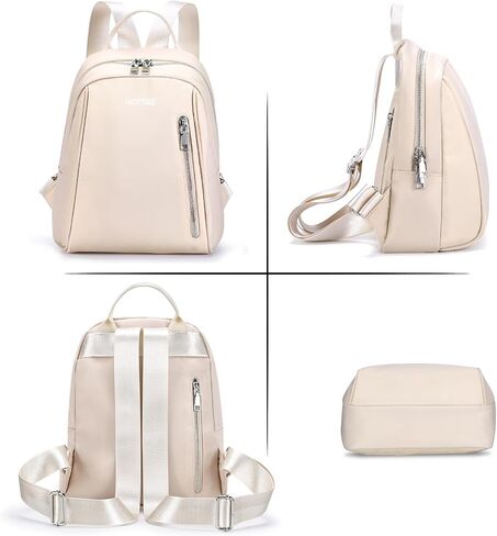 HOMIEE Mini Backpack Purse for Women Girls Light Weight Small Cute Backpacks Waterproof Shoulder Bag Casual Travel Daypack (Beige) in Saudi Arabia