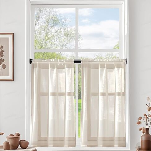2 Pack Black Spring Tension Curtain Rods 23-46 Inch Adjustable Expandable Spring Loaded Curtain Rods No Drilling Suitable for Small Short Tension Rods Doors, Windows, Closet in Saudi Arabia