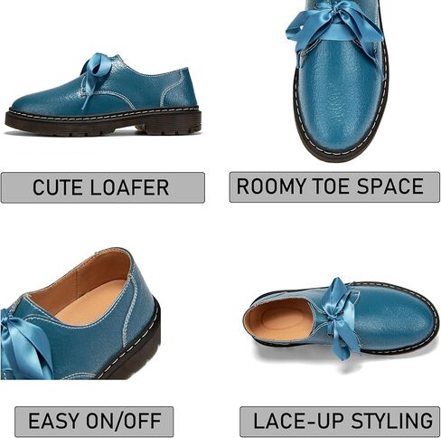 Women's Lace-up Loafers Slip-on Comfortable & Light-Weight Office Dress Shoes in Kuwait