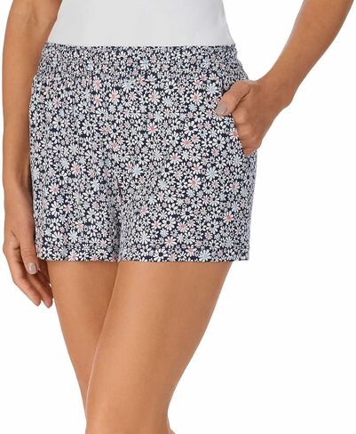Jane and Bleecker 2 Pack Lightweight Lounge Sleep Shorts (Heather Gray/Pink Floral, Large) in Saudi Arabia