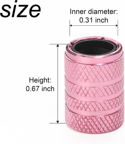 Tire Valve Stem Caps 5 pcs Premium Stainless Steel & Aluminum Alloy, Universal Fit for Cars/Trucks/Motorcycles/Bikes, Anti-Corrosion, Dustproof & Waterproof Air Valve Caps (Pink, Universal) in Saudi Arabia