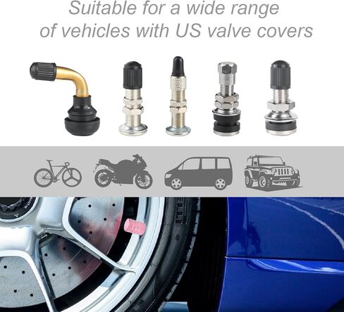 Tire Valve Stem Caps 5 pcs Premium Stainless Steel & Aluminum Alloy, Universal Fit for Cars/Trucks/Motorcycles/Bikes, Anti-Corrosion, Dustproof & Waterproof Air Valve Caps (Pink, Universal) in Saudi Arabia