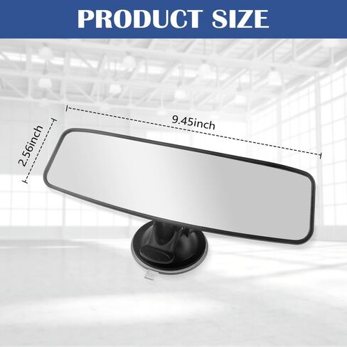 Suction Cup Rear View Mirror for Car,HD Wide Angle Car Mirror with Anti Glare & 360° Adjustable Design,Multifunctional Car Truck SUV Boat Rear View Mirror Extender for Safe Driving (White) in Saudi Arabia
