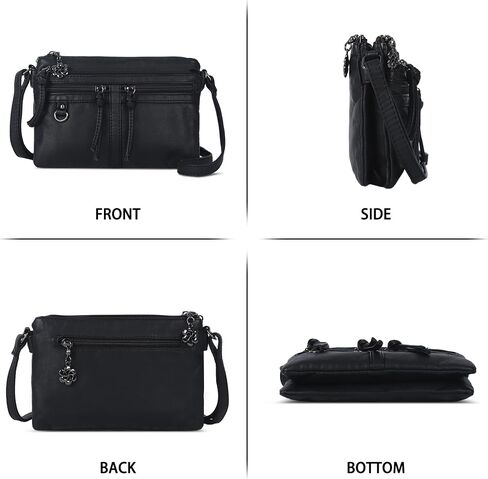 Angel Kiss Small Crossbody Bag for Women Leather Crossbody Purse Triple Compartments Cell Phone Purse Shoulder Bags for Women in Saudi Arabia