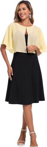 Women's Soft Chiffon Lace Capelets for Women Shawls and Wraps for Evening Dress Wedding Cape Bole Cover Up in Saudi Arabia
