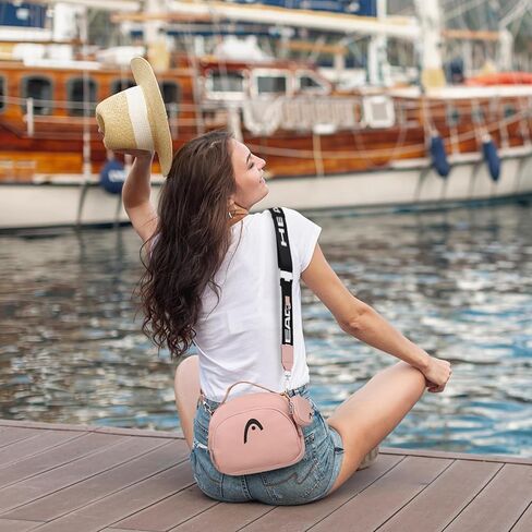 HEAD Waterproof Small Crossbody Bag for Women, Removable Wide Strap Black Shoulder Handbags Purse with Mini Coins Bag in Saudi Arabia