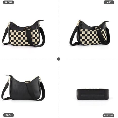 Women's Crossbody Handbags Vegan Leather Shoulder Bag with Adjustable Strap, Lightweight Small Purse for Everyday Essentials in Kuwait