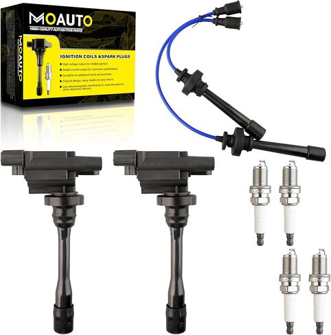 Set of 2 UF196 and 1 UF197 Ignition Coils Pack & 6 PCS Iridium Spark Plugs with Wire Set Compatible with Mitsubishi Montero 1997-2002 Montero Sport 1997-2004 - V6 3.5L 3.0L in Saudi Arabia