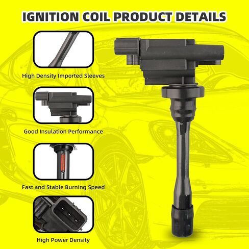 Set of 2 UF196 and 1 UF197 Ignition Coils Pack & 6 PCS Iridium Spark Plugs with Wire Set Compatible with Mitsubishi Montero 1997-2002 Montero Sport 1997-2004 - V6 3.5L 3.0L in Saudi Arabia