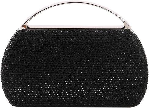 Women's Fashion Top Handle Rhinestone Beaded Evening Bag Clutch Handbag in Saudi Arabia