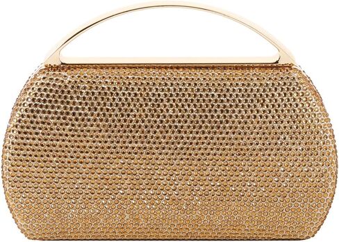 Women's Fashion Top Handle Rhinestone Beaded Evening Bag Clutch Handbag in Saudi Arabia
