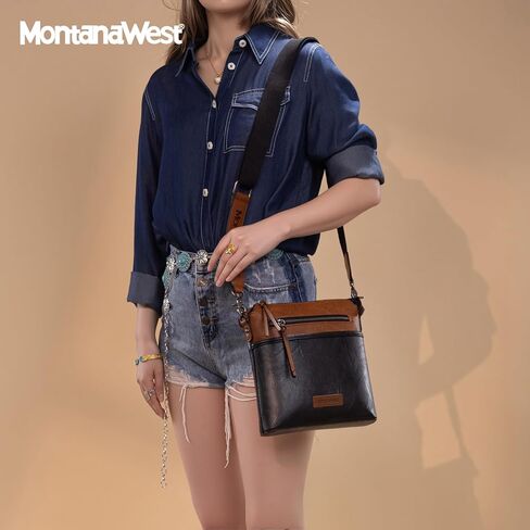 Montana West Crossbody Bag for Women Multi Pocket Cross Body Bag Purses with Guitar Strap in Kuwait
