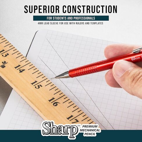 Pentel Sharp Mechanical Pencil, (0.9mm), Bold Line, Yellow Barrel, Pack of 4 (P209PF4G) in Saudi Arabia