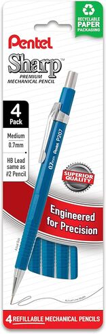 Pentel Sharp Mechanical Pencil, (0.9mm), Bold Line, Yellow Barrel, Pack of 4 (P209PF4G) in Saudi Arabia