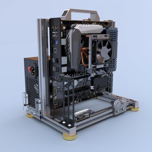 DIY Open Frame PC Chassis, Aluminum Computer Case, Supports ATX Motherboard, Excellent Cooling, Type-C Support in Saudi Arabia