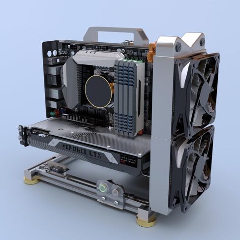 DIY Open Frame PC Chassis, Aluminum Computer Case, Supports ATX Motherboard, Excellent Cooling, Type-C Support in Saudi Arabia