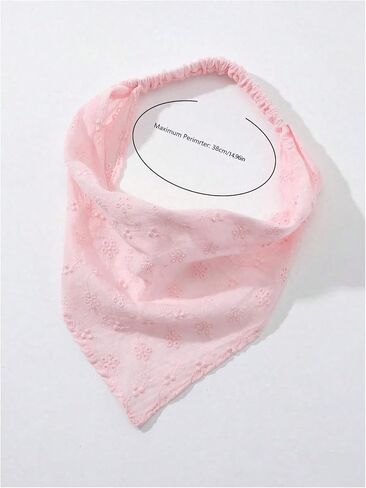 OYOANGLE Women's Hair Scarf Boho Eyelet Crochet Bandana Headbands Head Scarfs Hair Accessories White One-Size in Kuwait