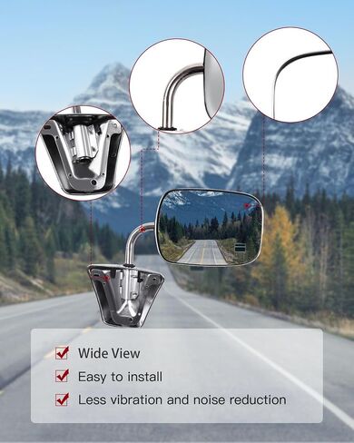 cciyu Door Mirror Left Driver Side/Right Passenger Side Pair Set Manual Stainless Mount Folding Chrome fit for1973-91 For Chevy/For Chevy For GMC Jimmy Suburban C10 20 30/C/K1500 2500 3500/C15 25 35 in Saudi Arabia