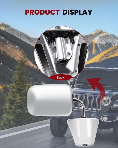 cciyu Door Mirror Left Driver Side/Right Passenger Side Pair Set Manual Stainless Mount Folding Chrome fit for1973-91 For Chevy/For Chevy For GMC Jimmy Suburban C10 20 30/C/K1500 2500 3500/C15 25 35 in Saudi Arabia