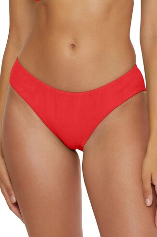 BECCA Women's Standard Modern Edge Shirred American Bikini Bottom, Cheeky Coverage, Swimwear Separates in Kuwait