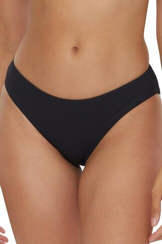 BECCA Women's Standard Modern Edge Shirred American Bikini Bottom, Cheeky Coverage, Swimwear Separates in Kuwait