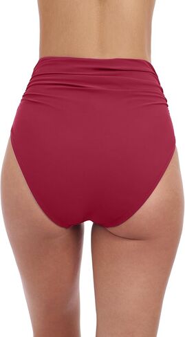 ملف تعريف بواسطة Gottex Tutti Frutti Solid Classic Womens Shirred High Weist Bikini Swim Bottom مع التحكم في البطن والبطانة الخلفية in Kuwait