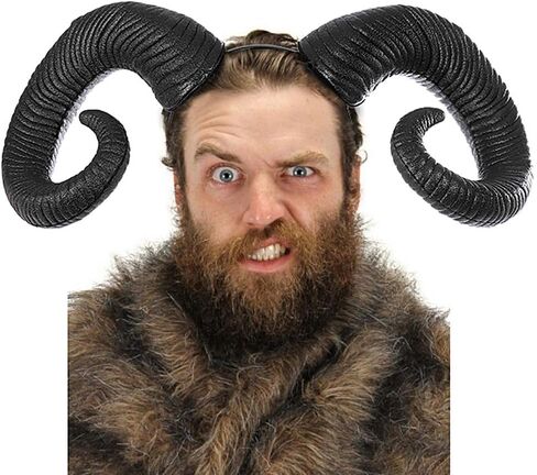 Gothic Halloween Cosplay Hair Accessories Realistic Black Red Long Devil's Horn Headband Carnival Party Bandana in Saudi Arabia