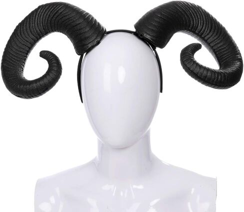 Gothic Halloween Cosplay Hair Accessories Realistic Black Red Long Devil's Horn Headband Carnival Party Bandana in Saudi Arabia