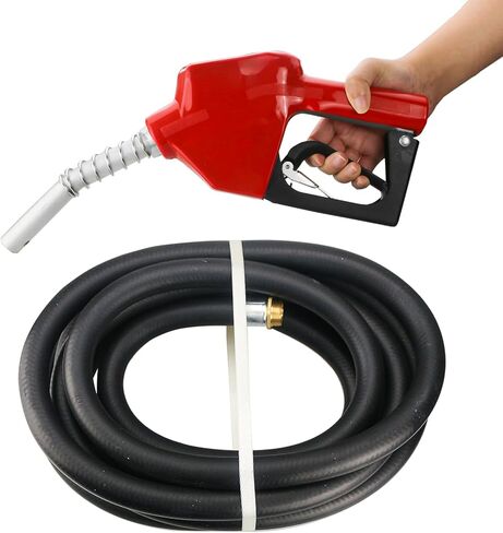3/4'' x 20' Fuel Transfer Hose with Auto Fuel Nozzle, 3/4" Inlet & 13/16" Outlet Fluid Oil Pump Tank Tube for Dispensing Diesel Gasoline Kerosene Biodiesel in Kuwait
