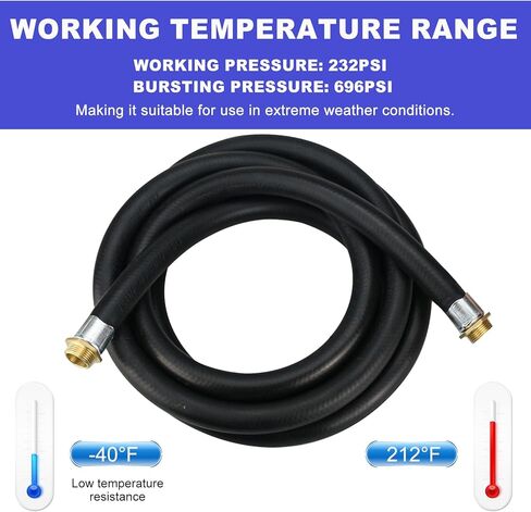 3/4'' x 20' Fuel Transfer Hose with Auto Fuel Nozzle, 3/4" Inlet & 13/16" Outlet Fluid Oil Pump Tank Tube for Dispensing Diesel Gasoline Kerosene Biodiesel in Kuwait