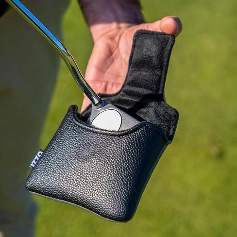 غطاء رأس IZZO Golf Blade Putter، جملي/أبيض - غطاء رأس مضرب لمضرب المطرقة، غطاء رأس على شكل شفرة in Saudi Arabia