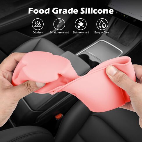 حامل كأس وحدة التحكم في مركز فراني المصمم لـ Tesla Model 3 2021-2023 Model Y 2021-2025 ، إكسسوارات وحدة التحكم في مركز Tesla الأبيض in Kuwait