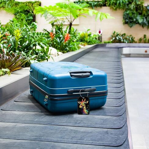 2 عبوة علامة الأمتعة لحرف الأرجواني ديزي و Butterfly Leather Diccase علامات مع تسمية معرف اسم الخصوصية وحلقة الفولاذ المقاوم للصدأ لحقيبة السفر in Kuwait