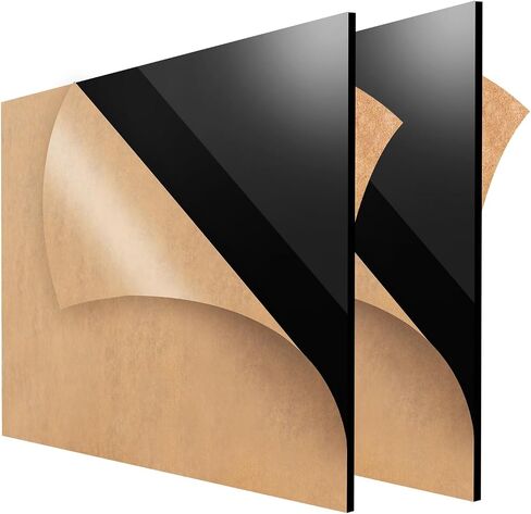 2 Pack 1/8" Thick Acrylic Plexiglass Sheets 18" X 24" Black,Phiocxem 2.8mm Plastic Sheet,Glass Alternative for Handcraft,Sign,DIY Display Projects,Home Decor,Handcraft,Stand,Photo/Picture(2 PCS) in Saudi Arabia