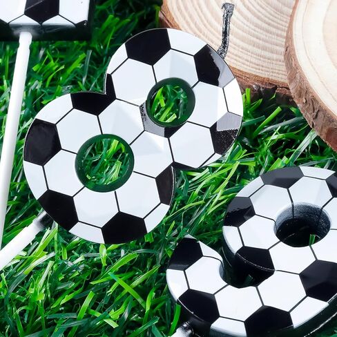 Number 7 Candles 7th Birthday Candles Soccer Happy Birthday Candle Premium Wax & 3D Diamond Design Soccer Themed Cake Topper Decorations for Men Boy Birthday Party Anniversary Celebration Supplie in Saudi Arabia