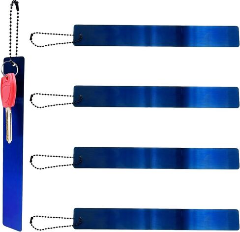 4 Pcs Commercial Grade Large Keychain Big Heavy Duty Bathroom Key Chain for Business Restroom to Not Lose Keys Giant Metal Long Keychain (4, Blue) in Saudi Arabia