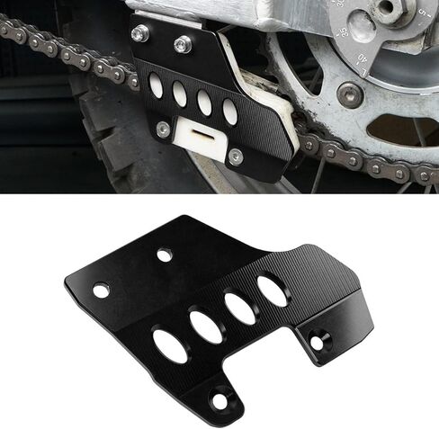 دليل سلسلة السلسلة الخلفية حارس Slider لـ Honda XR650L 1993-2023 ، بليت سلسلة دراجة نارية من الألومنيوم استبدال حماية الحامي القوي (الأسود) in Kuwait