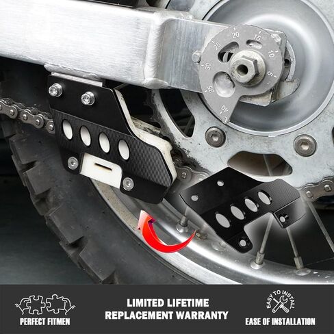 دليل سلسلة السلسلة الخلفية حارس Slider لـ Honda XR650L 1993-2023 ، بليت سلسلة دراجة نارية من الألومنيوم استبدال حماية الحامي القوي (الأسود) in Kuwait