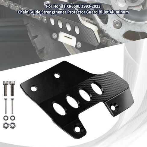 دليل سلسلة السلسلة الخلفية حارس Slider لـ Honda XR650L 1993-2023 ، بليت سلسلة دراجة نارية من الألومنيوم استبدال حماية الحامي القوي (الأسود) in Kuwait